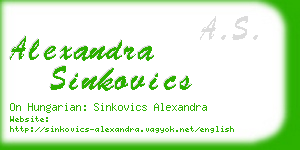 alexandra sinkovics business card